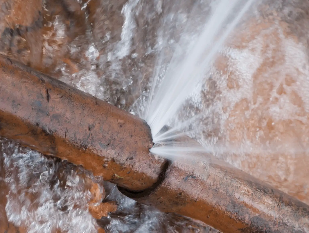 Close-up of running water from a kitchen faucet